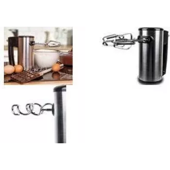Little Balance håndmixer Inox 400, 400 W, rustfrit stål, elegant sort design med rustfrit stål-beklædning (LB 8460)