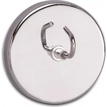 MAUL magnetkrog med stor krog, indendørs, rustfrit stål & stål, 52 mm diameter, universalkrog, til fliser & metal 61555-96
