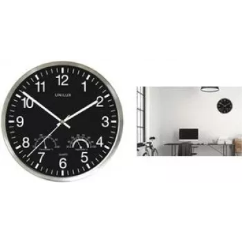 UNILUX WETTY vægur 300 mm sort med termometer og hygrometer 400140807