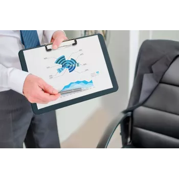 MAUL clipboard A4 liggende, polystyren med trådklemme på langsiden 2340490