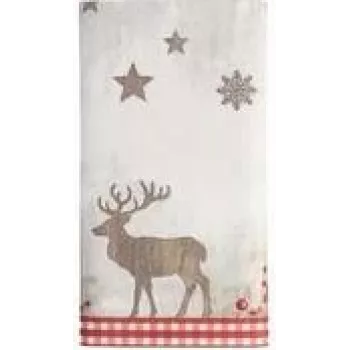 PAPSTAR Juledug X-Mas Deer, stofagtig, Airlaid, 120 x 180 cm, 1 stk. (37225)