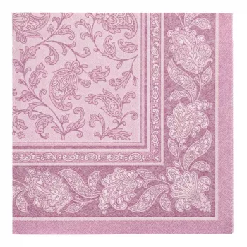 PAPSTAR ROYAL Collection Ornaments Servietter, lilla, 4-lags, 400 x 400 mm, 1/4 fold, 50 stk. 37025