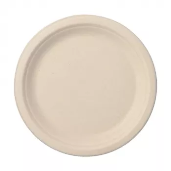 PAPSTAR Pure Sukkerrørstallerken, rund, 230 mm, 50 stk., komposterbar, mikrobølgeegnet 89866
