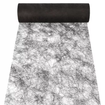 PAPSTAR Dekorationsbånd Sizoflor, 25 m x 30 cm, vandfast, 75 % polyester / 25 % polyamid, sort (37060)