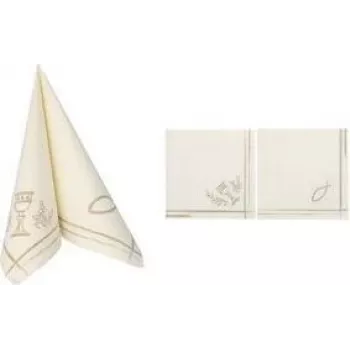 PAPSTAR Servietter ROYAL Collection Communion / Confirmation, 40 x 40 cm, 1/4-fold, 3-lags, premium-tissue, hvid, 50 stk. (37042)