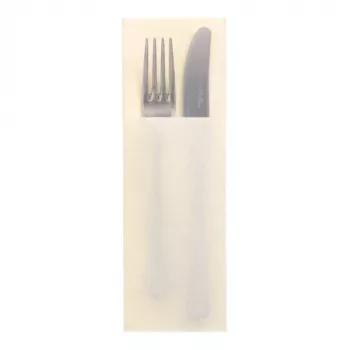 PAPSTAR DAILY Collection Champagne Serviet af tissue med integreret bestiklomme, 3-lags, 40 x 40 cm, 50 stk. 89661