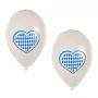 PAPSTAR Bayerisk blå-hvid latexballon, 250 mm diameter, 1 stk. 81949