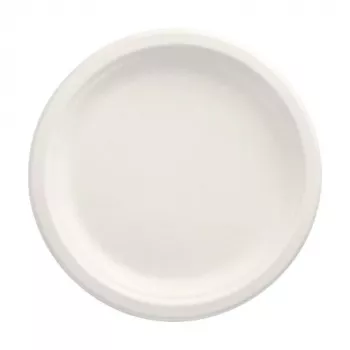 PAPSTAR pure Sukkerrørstallerken rund 230 mm 12-pak komposterbar mikrobølgeegnet 89748
