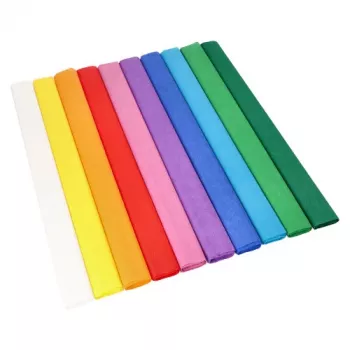 PAPSTAR crepepapirruller, 500 mm x 2,5 m, assorteret vandfast ikke afsmittende, på rulle, 1 rulle (37037)