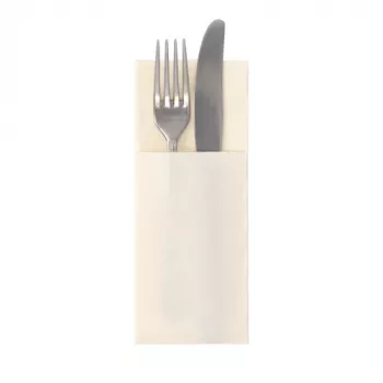 PAPSTAR Royal Collection servietlomme, champagne, stofagtig premium-tissue, 3-lags, 40 x 40 cm udfoldet, 50 stk. 37328