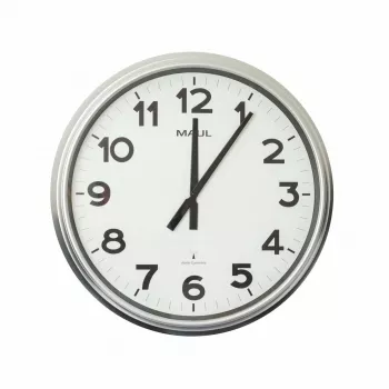 MAUL MAULride radiostyret vægur, 610 mm diameter, sølvfarvet plastramme 9056195