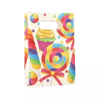 PAPSTAR Candies fest-papirpose med hank, 140 x 210 x 60 mm, blokbund, sidefold, 1 stk. (88862)