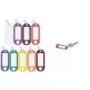 WEDO nøglering med ring, diameter 18 mm, violet plastkasse, hvidt skrivbart udskifteligt etiket 262 801808