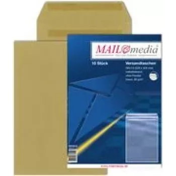 MAILMEDIA Elepa C4 forsendelsesposer, selvklæbende, 90 g/m², brun, 50 stk. 30002518