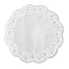 PAPSTAR rund kagetæppe, 320 mm, hvidt præget kniplingspapir, 40 g/m², 1 stk. (12456)