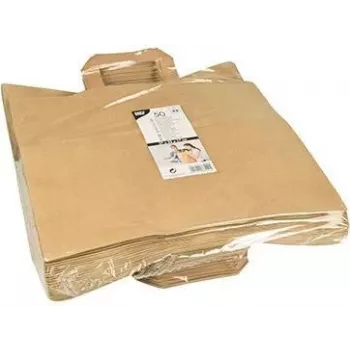 PAPSTAR papirbærepose, 320 x 170 x 270 mm, brun kraftpapir, 70 g/m², 5 kg bæreevne, med hank - 1 stk. (86449)