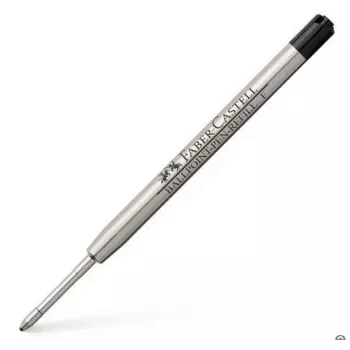 FABER-CASTELL kuglepen stor kapacitet F, sort, stålspids, til gennemslag – 1 stk. (148744)