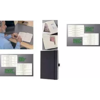 SIGEL Conceptum 2027 A5 ugeplanlægger, sort, 1 uge på venstre side + noter på højre, 148 x 213 mm, trådbundet, elastiklukning, penneholder, 2 læsebånd, perforerede hjørner C2714