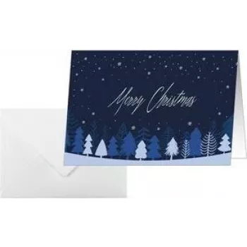 SIGEL DS635 Julekort Snowflake Serenity A6 liggende (A5) til inkjet/laser/kopimaskine, hvid karton 250 g/m², 1 stk.