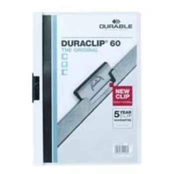 DURABLE DURACLIP 60 A4 klemmer transparent (25-pak) 223802