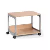 DURABLE SYSTEM 48 multifunktions-serveringsvogn, 3 hylder, lysegrå, 600 x 480 x 900 mm, 120 kg samlet last 3710124