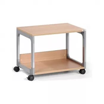 DURABLE SYSTEM 48 multifunktions-serveringsvogn, 3 hylder, lysegrå, 600 x 480 x 900 mm, 120 kg samlet last 3710124
