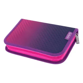 HERLITZ penalhus Dip Dye pink/lilla, 31 dele, polyester, 205 x 140 x 38 mm, 2 klapper, lynlås 400205910