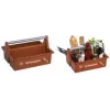 allit McPlus Carry Grillmeister transportkuffert brun med aluminiumsgreb, 2 store rum 8500908000