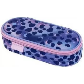 HERLITZ Wild Cat penalhus, polyester, stor hovedrum med indvendig klap, lynlås, multicolor 400205923
