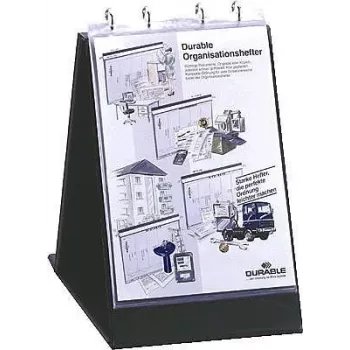 DURABLE flipchart-lommer A3 liggende, 10-pak, transparent anti-glare 857719