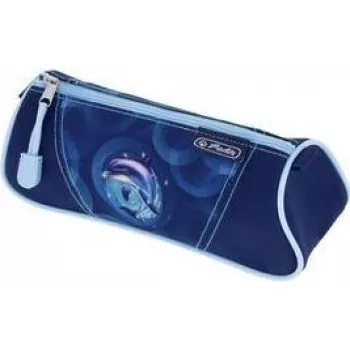 HERLITZ Dolphin Ride trekantet penalhus, polyester, lynlås, 1 rum 400205918