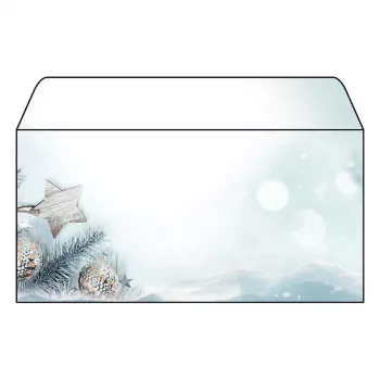 SIGEL Snow Star DL designpapir 110 x 220 mm 80 g/m² blå/hvid DU312