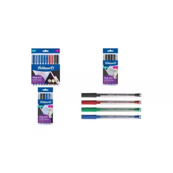 Pelikan Hang Stick kuglepen 0,7 mm blå transparent (10-pak polypose) 400207122
