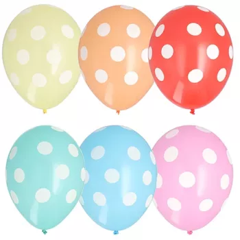 PAPSTAR Dots Assorted Colour Latex Balloons, 29 cm, 100 Pieces 84525