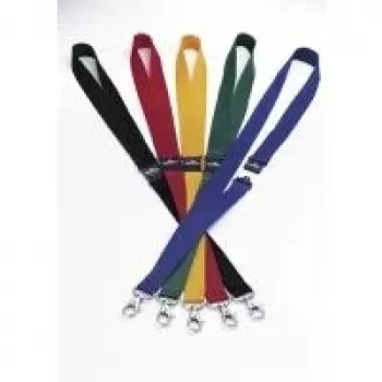 DURABLE tekstil-lanyard 20 med karabinhage, gul, 10-pak (813704)