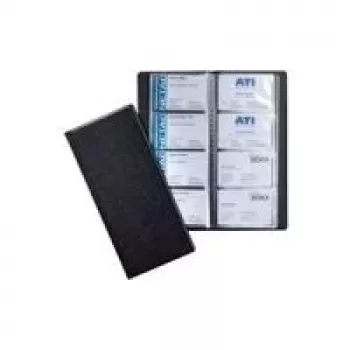 DURABLE VISIFIX® 192 visitkortalbum i læderlook, sort, 192 kort 240201