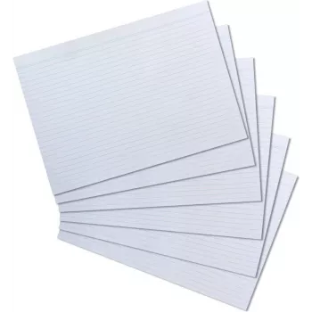 Herlitz kartotekskort DIN A4, linjeret, hvid, 170 g/m², træfrit, blå linjering, dobbeltsidet (10621282)