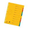 Herlitz A4 overformat kartonregister, 10-dele, blanke faner, 5 farver, manila genbrugskarton, forhullet med organisationsprint 300006188