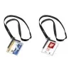 DURABLE 820758 Transparent ID Card Holder with Clip and Pin, Pack of 10