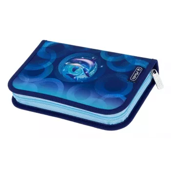 Herlitz Dolphin Ride skolepenalhus, 31 dele, polyester, 205 x 140 x 38 mm 400205913