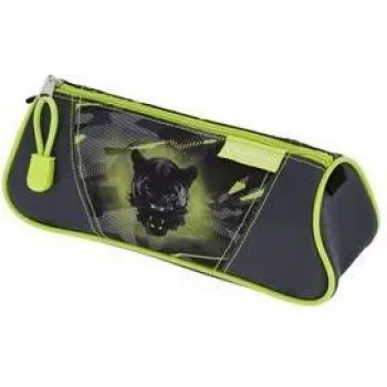 HERLITZ trekantet penalhus Wild Panther polyester, 1 lynlåsrum 400205919