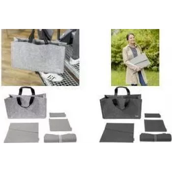 SIGEL BAB02 Desk Sharing Bag Basic L, mørkegrå, 5-delt sæt