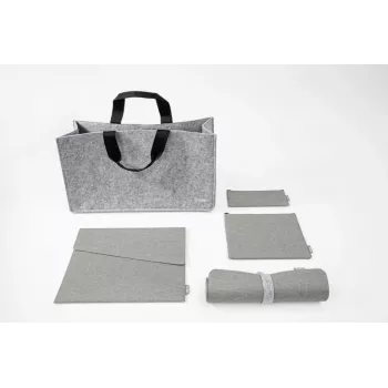 SIGEL BAB01 Desk Sharing Bag Basic L, lysegrå, 5-pak