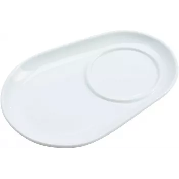 Ritzenhoff & Breker BIANCO oval porcelænsunderkop, 125 x 180 x 20 mm, hvid, 6 stk. 425895