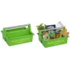 allit McPlus Carry Jardinier værktøjskurv, grøn, ergonomisk aluminiumsbøjlegreb, 2 store rum, 1 stk. (8500906006)
