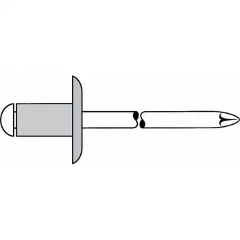 Gesipa blindnitte Al/stål 5x25 mm stort hoved K14 klemområde 15,0-20,0 mm (250 stk.) 1454126