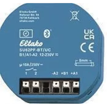 Eltako 1-kanals tidsur med potentialfri kontakt SU62PF-BT/UC, Bluetooth, 16A 30062006