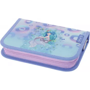 Herlitz Mystic Mermaid fyldt penalhus, 31 dele, blå/rosa, polyester 300001564
