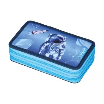 Herlitz dobbeltkammer-penalhus Cosmic Explorer, 23 dele, 2 lynlåse, farvet inderfor 400197545