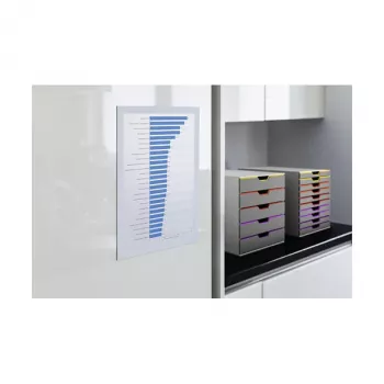 DURABLE DURAFRAME A4 selvklæbende informationsramme, sølv, 2-pak 487202